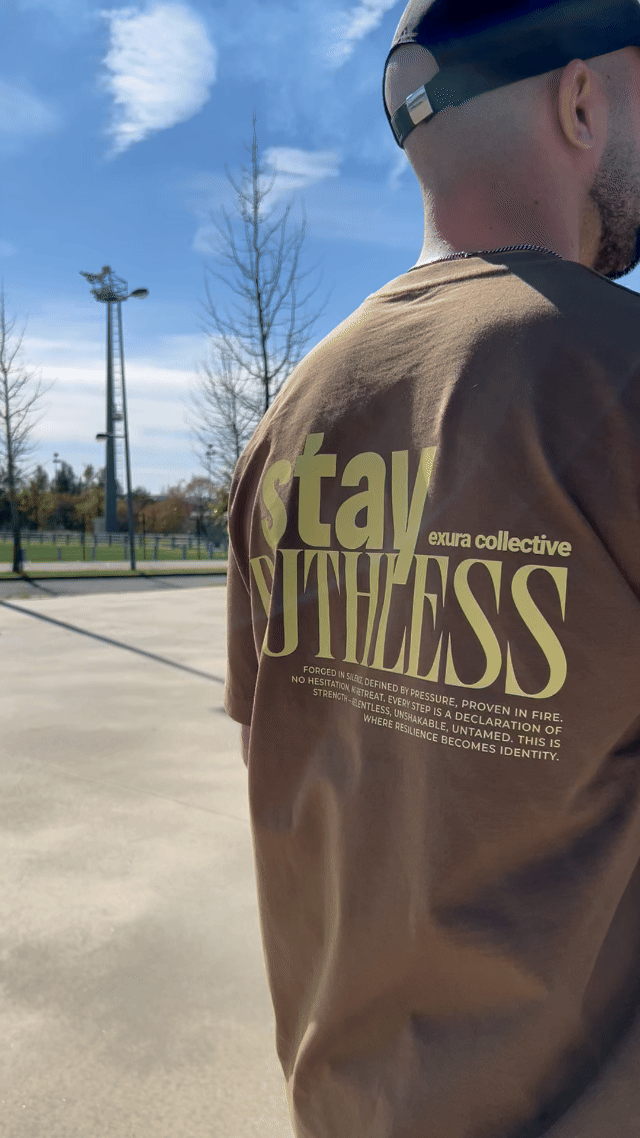 Exura Stay Ruthless Oversized Tee (Toffee)