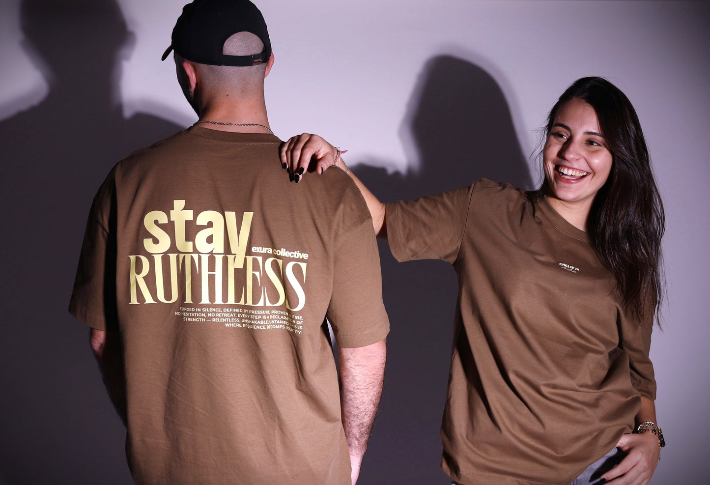 Exura Stay Ruthless Oversized Tee (Toffee)