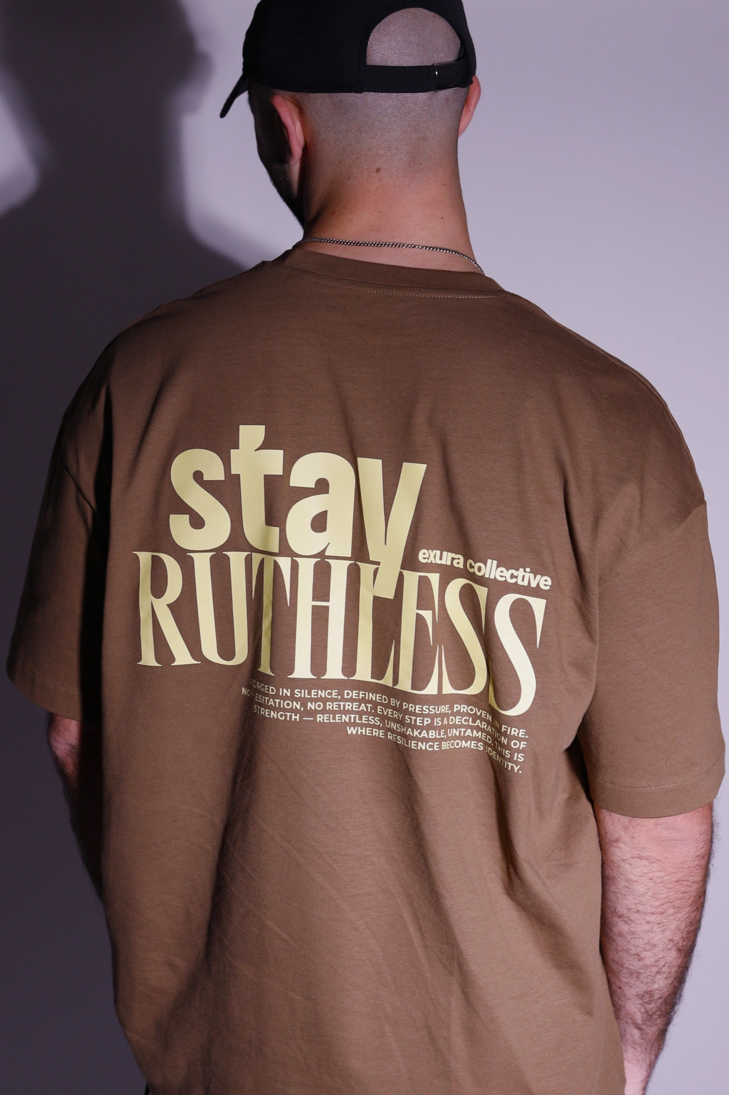 Exura Stay Ruthless Oversized Tee (Toffee)