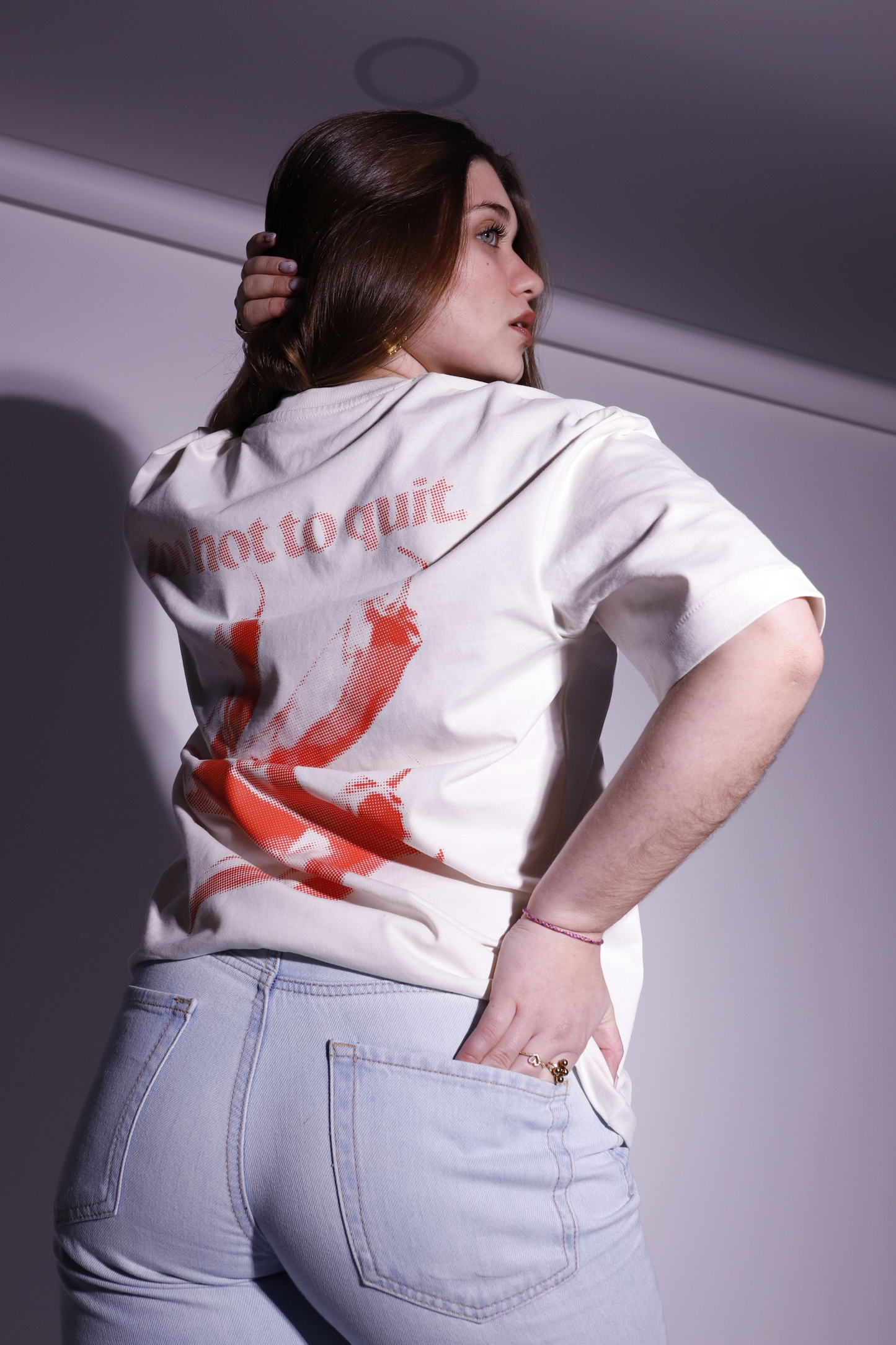Exura "too hot to quit" Oversized Tee (Off-White)
