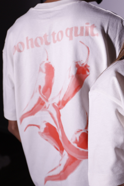 Exura "too hot to quit" Oversized Tee (Off-White)